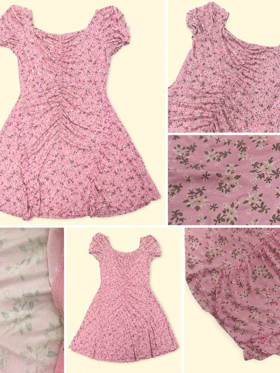 🌸🎀 Draper James Pink Floral Puff Sleeve Dress 🌸🎀